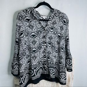 Dressbarn Women's Button Down Design Blouse Size 1X